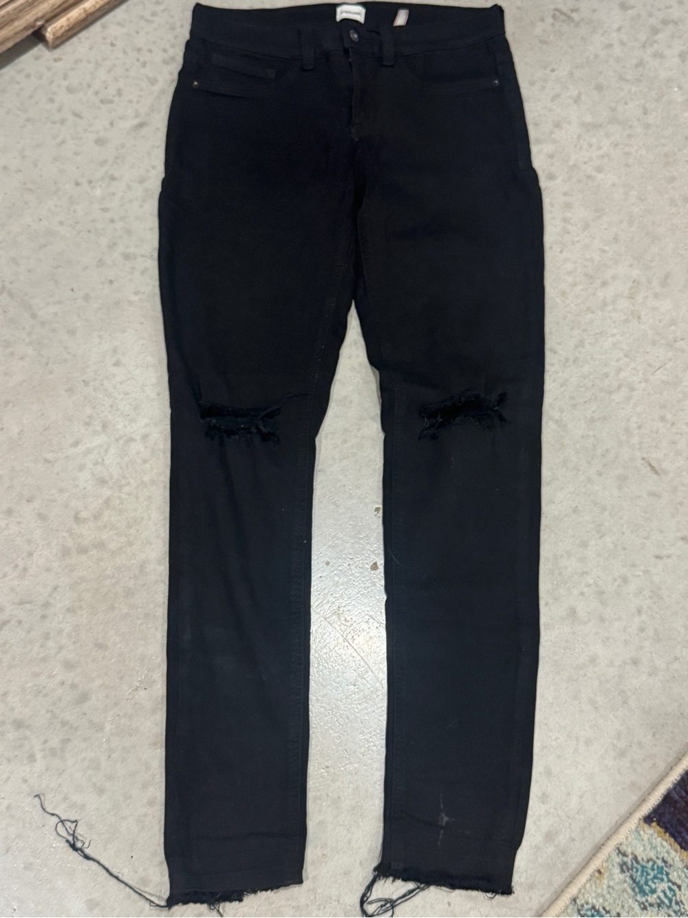 Sneak Peek Black Distressed Skinny Jeans
